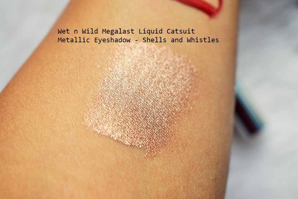Wet n Wild Megalast Liquid Catsuit Metallic Eyeshadow - Shells and Whistles Swatch