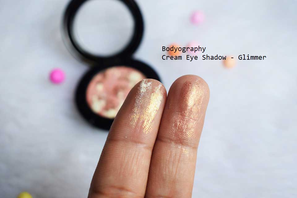 Bodyography Cream Eye Shadow - Glimmer Swatches