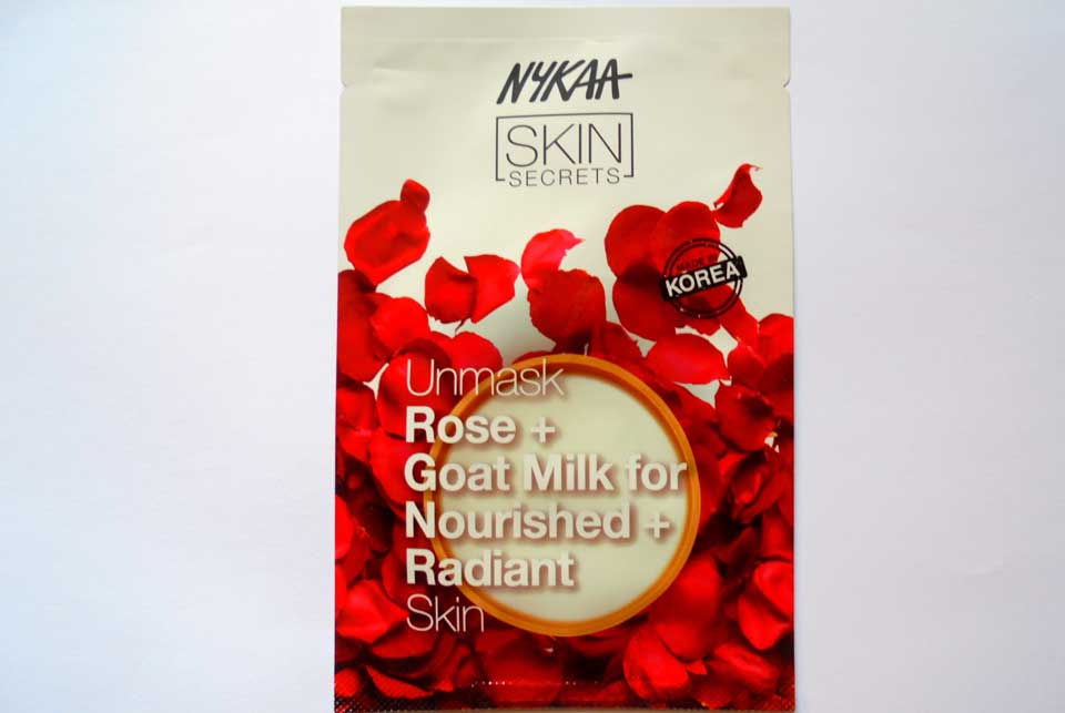 Hydrate & Brighten Up Skin With Nykaa Skin Secrets Rose + Goat Milk Sheet Mask