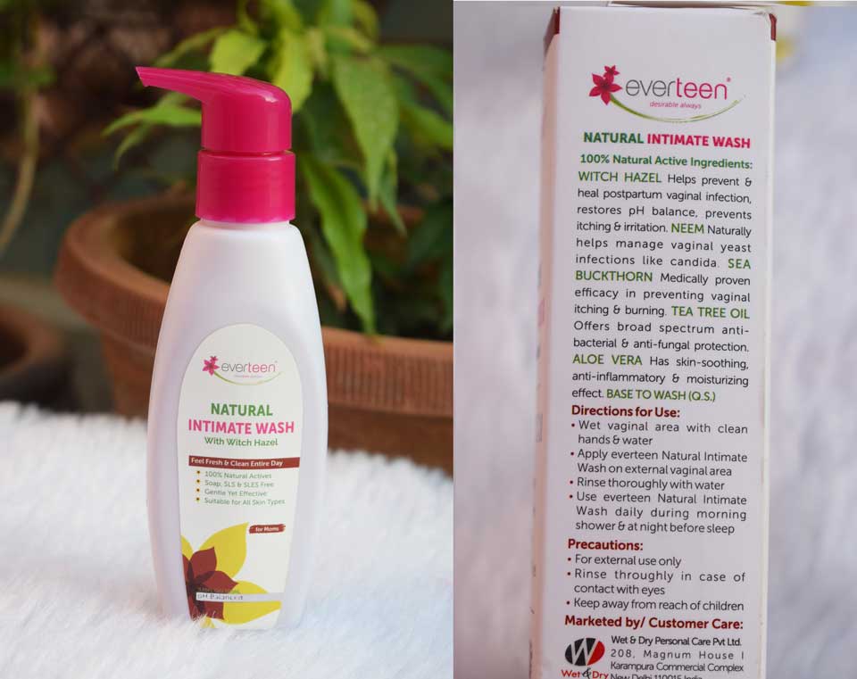 Everteen Natural Intimate Wash With Witch Hazel