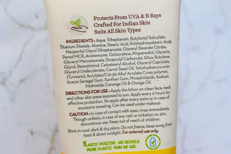 Mamaearth Light Sunscreen Ingredients