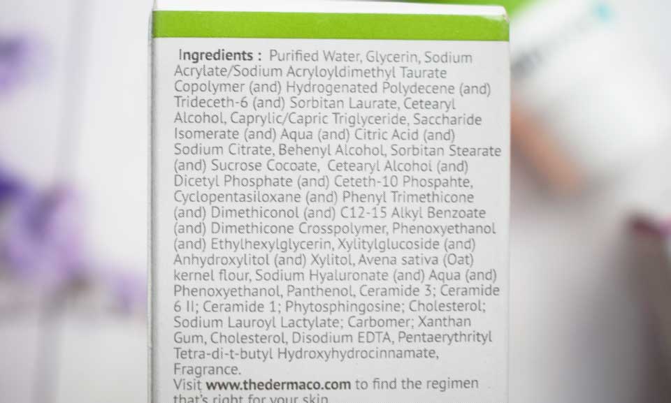 The Derma Co Ceramide + HA Intense Moisturizer Dry Skin Ingredients 