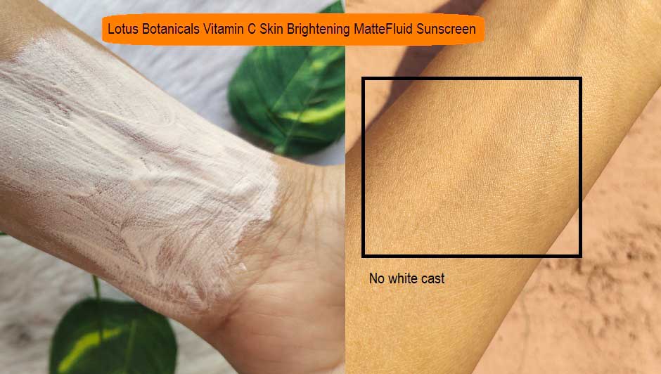 Lotus-Botanicals-Vitamin C Skin Brightening MatteFluid Sunscreen Texture