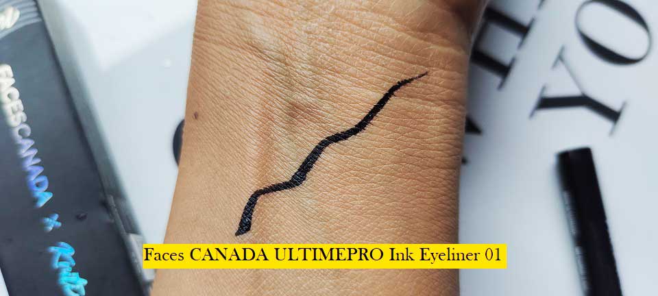 Faces CANADA ULTIMEPRO Ink Eyeliner 01 Swatch